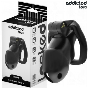 ADDICTED TOYS LOCKED - CAGE Ã PÃNIS MINDNIGHT CELL 4.2 CM TAILLE M